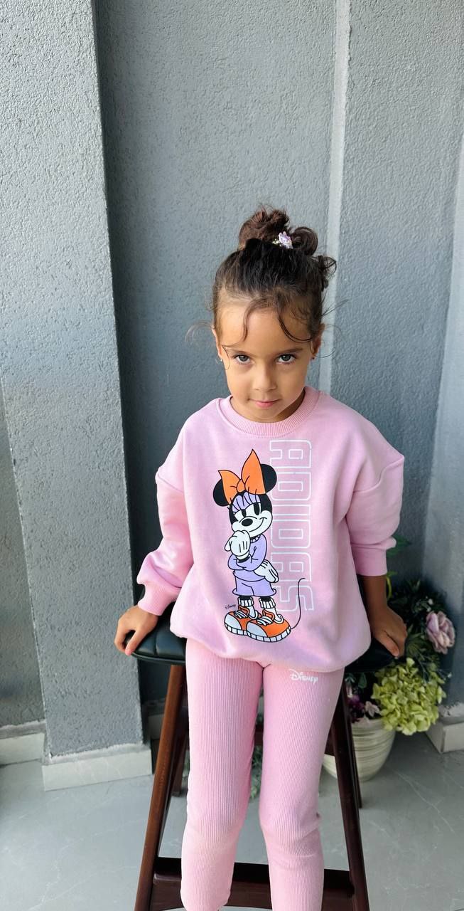Minnie Mouse Pink Sweatshirt and Leggings Girls Set - Kids Girls(2PCs)