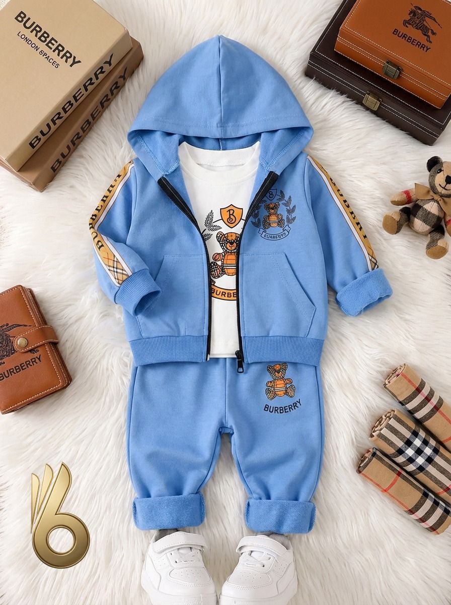 Baby Boy Burbery Hoodie Tracksuit Set - Baby Boys (6 to 24M)