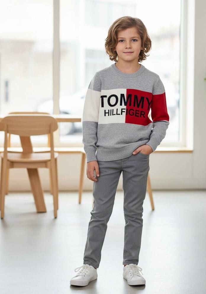 Boys Tommy Classic Color Block Knit Sweater - Kids Boys (1-12Y)