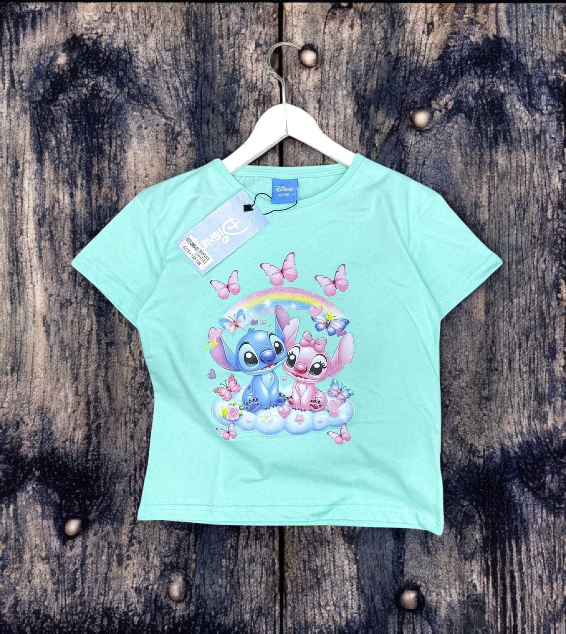 Disney Stitch Turquoise Kids T-Shirt - Kids/Teens Girls (2 -16Y)