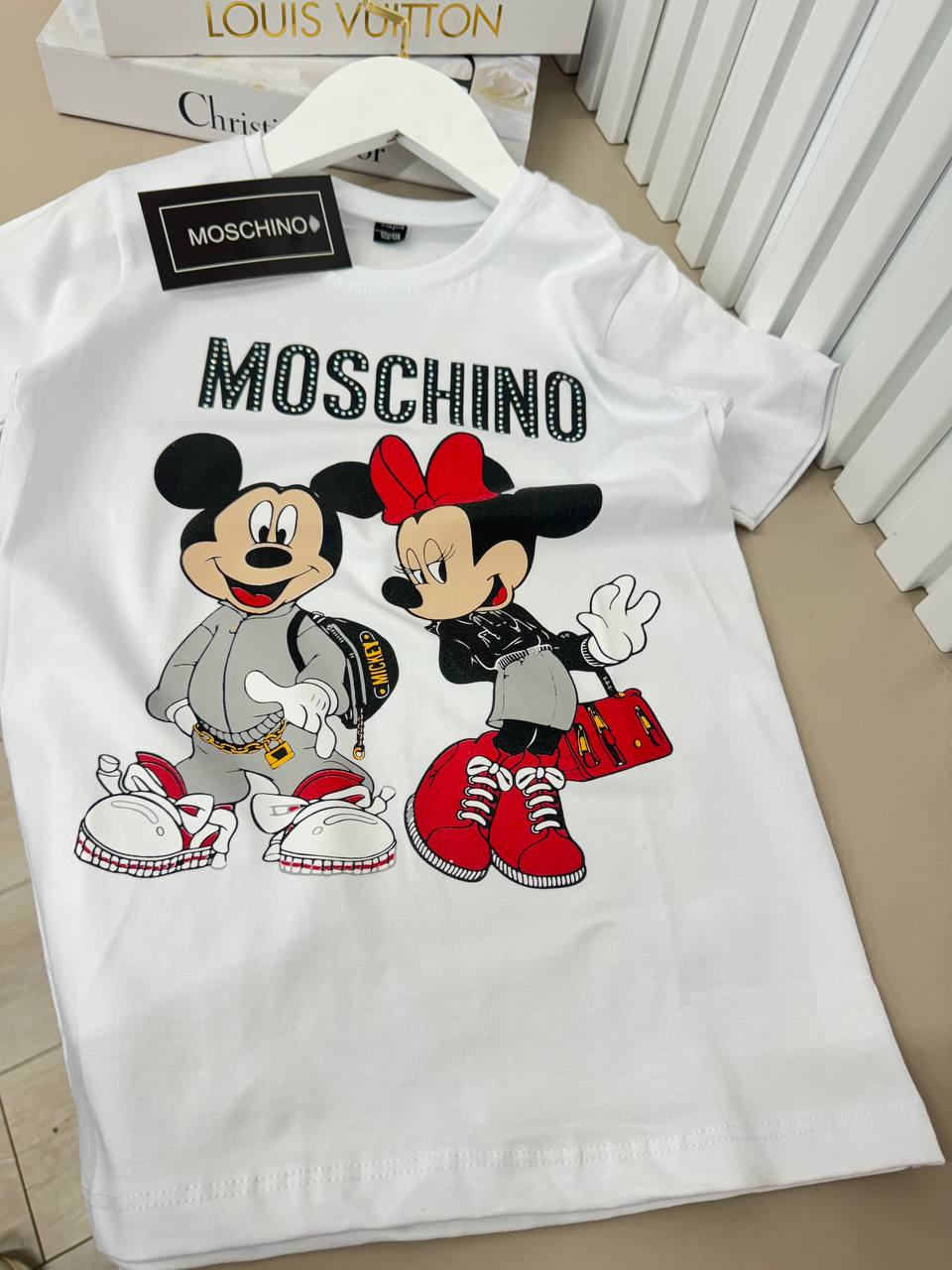 Moschino Mickey and Minnie White T-Shirt - Kids/Teens Girls (2 -16Y)