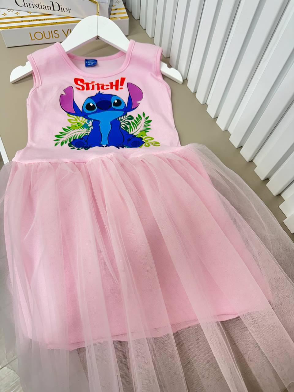 Stitch Princess Tulle Pink Dress for Girls - Kids Girls (Age 3 -10Y)
