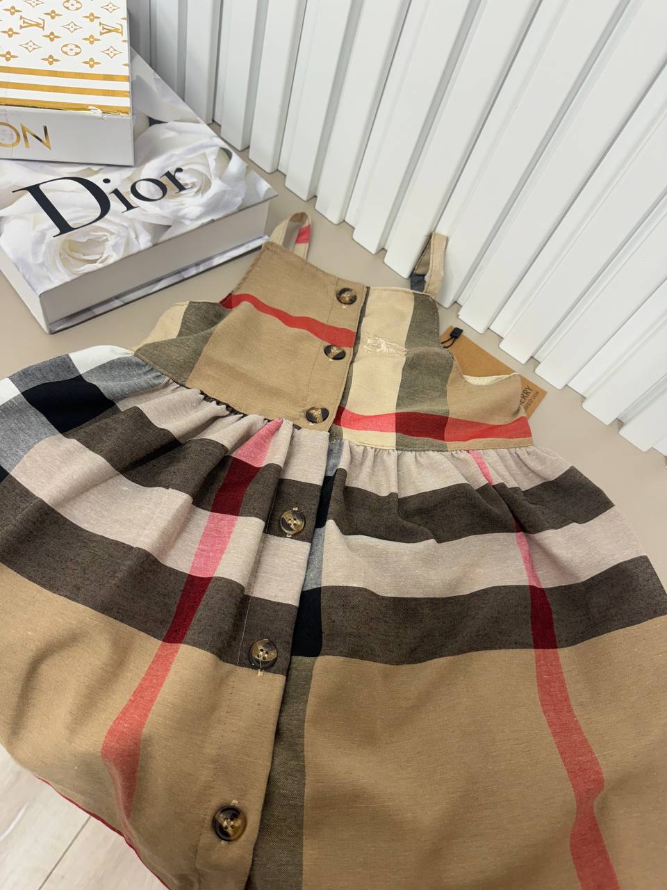 Burberry Classic Plaid Button Dress for Girls - Kids Girls (Age 2 -10Y)