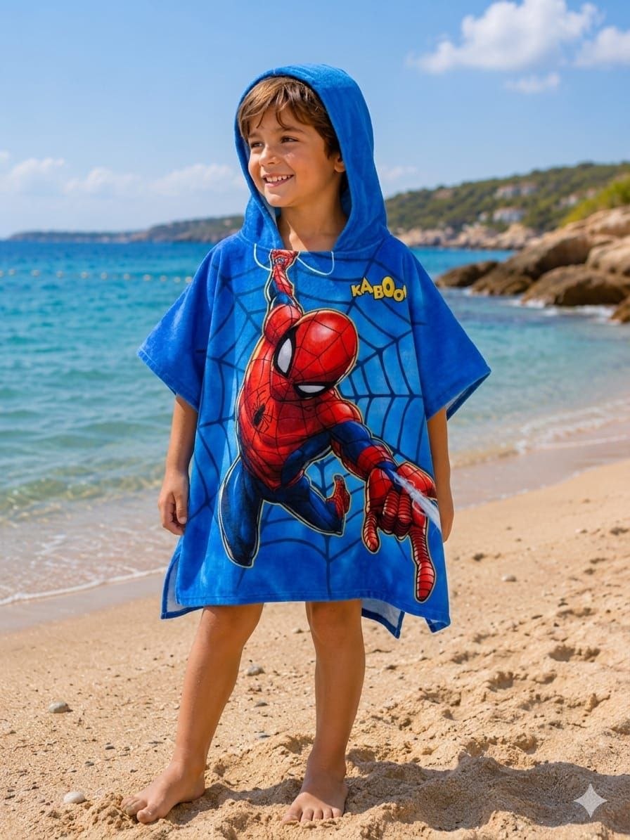 Kids Hooded Spider-Man Towel Poncho - Kids Boys (All Ages)