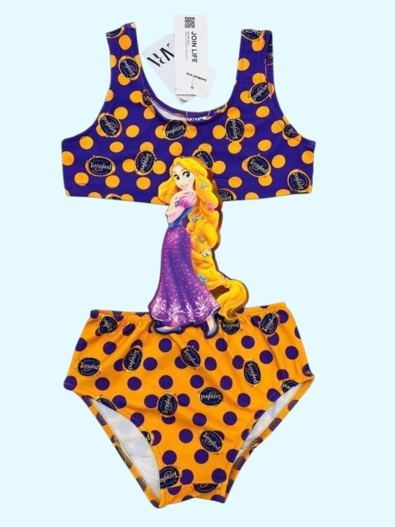 Disney Rapunzel Cut-Out Swimsuit - Kids Girls (Ages 2-8)