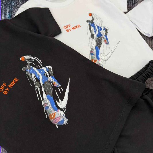 NIKE Kids Basketball Graphic Black Tee, Shorts and Cap Set - Kids Boys/Teens (Age 2-16)