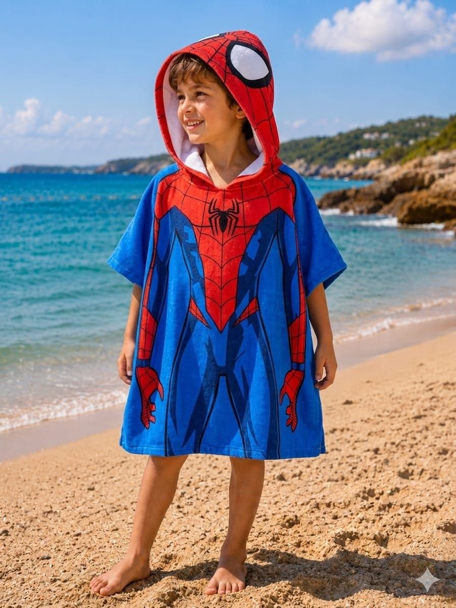Kids Spider-Man Mask Hooded Towel Poncho - Kids Boys (All Ages)