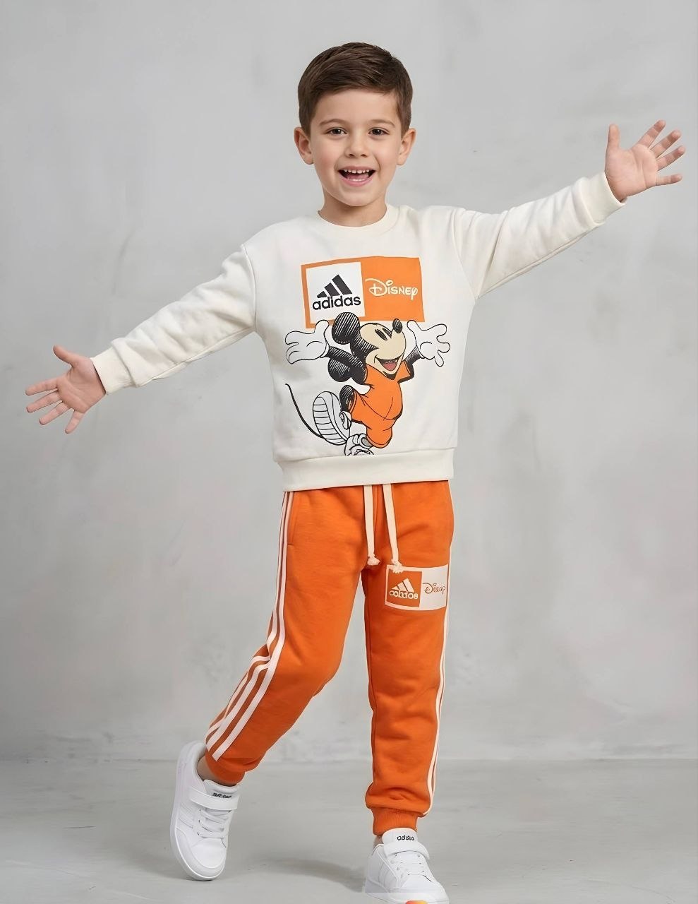 Disney Mickey Mouse Sweatshirt and Joggers Orange Set - Boys (3-10Y)